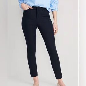 High waisted pixie skinny ankle pants with secret smoothing pockets navy
